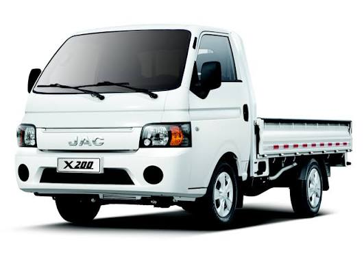 White JAC X200 HFC1036K light commercial pickup with flat cargo deck